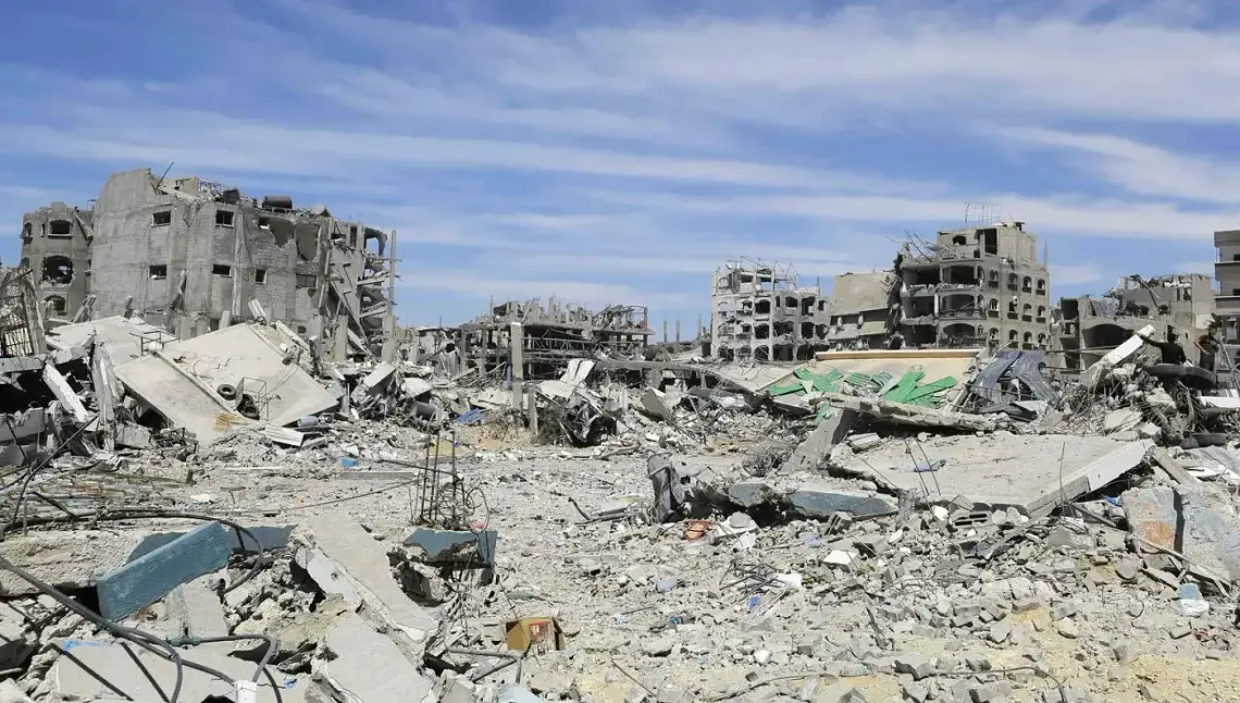 Campamiento de Jabalia, Gaza, tras bombardeo israelí, 16 de octubre de 2024. Fotografía: UNRWA